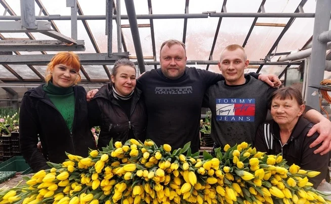Сбор цветов в парнике Сбор цветов в парнике